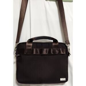 BRIC'S Pininfarina 13.5" Laptop case bag leather strap Brown Soft interior